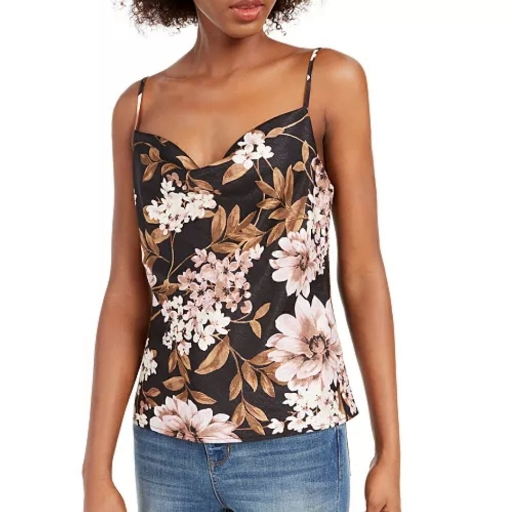 Leyden Printed Cowlneck Tank Top